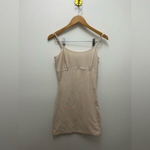 Spanx Spoil Me Cotton Shape Wear Dress Slip Size Large Nude Tan Lightweight